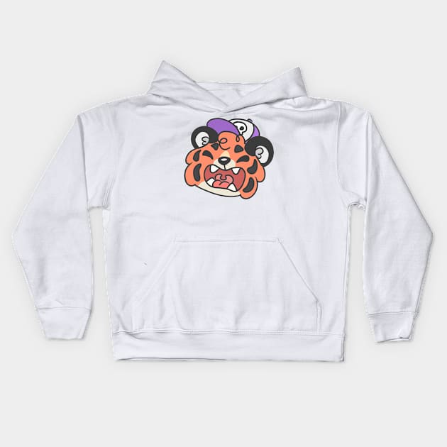 Rad tiger Kids Hoodie by IcyBubblegum